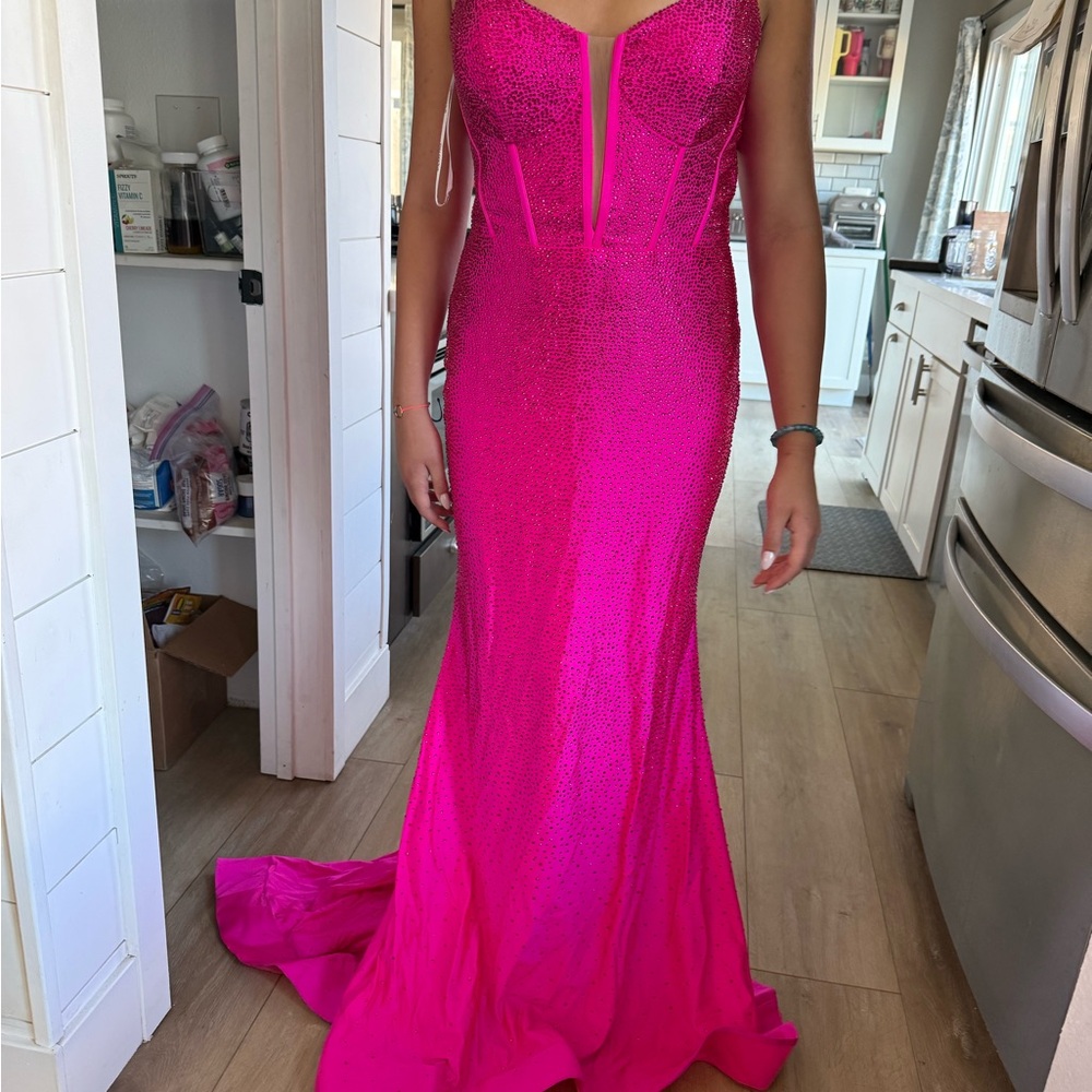 Sherri Hill Vibrant Pink Prom Dress